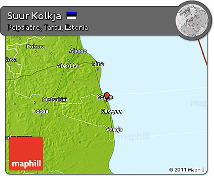 Physical 3D Map of Suur Kolkja