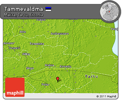 Physical 3D Map of Tammevaldma