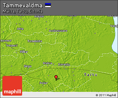 Physical 3D Map of Tammevaldma