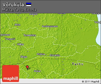 Physical 3D Map of Võruküla
