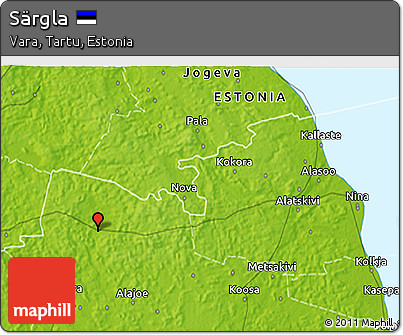 Physical 3D Map of Särgla