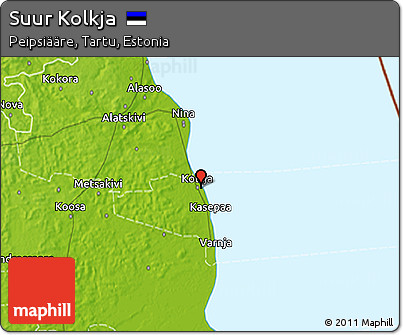 Physical 3D Map of Suur Kolkja