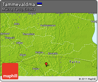 Physical 3D Map of Tammevaldma