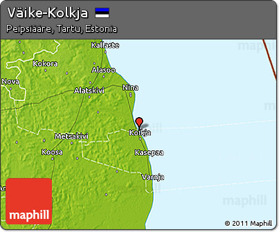 Physical 3D Map of Väike-Kolkja