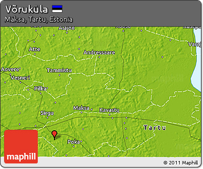 Physical 3D Map of Võruküla