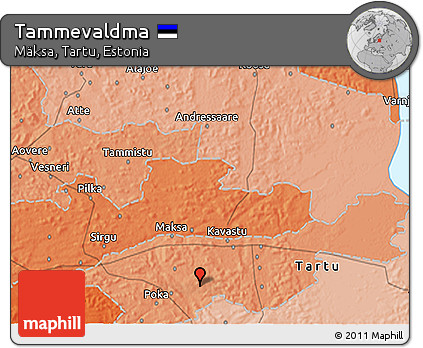 Political 3D Map of Tammevaldma