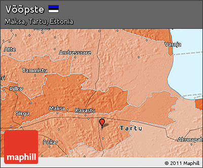 Political 3D Map of Võõpste