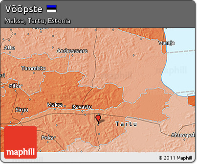 Political 3D Map of Võõpste