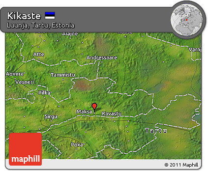 Satellite 3D Map of Kikaste