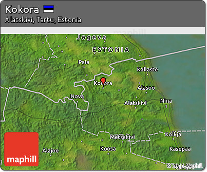 Satellite 3D Map of Kokora