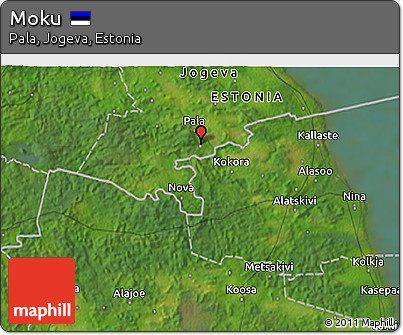 Satellite 3D Map of Moku