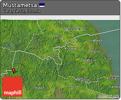 Satellite 3D Map of Mustametsa