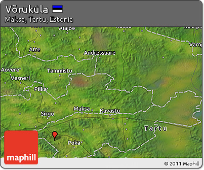 Satellite 3D Map of Võruküla