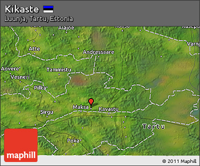 Satellite 3D Map of Kikaste