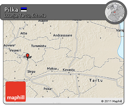 Shaded Relief 3D Map of Pilka