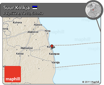 Shaded Relief 3D Map of Suur Kolkja