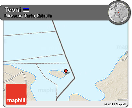 Shaded Relief 3D Map of Tooni