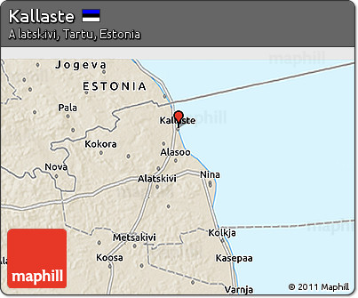 Shaded Relief 3D Map of Kallaste