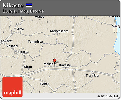 Shaded Relief 3D Map of Kikaste