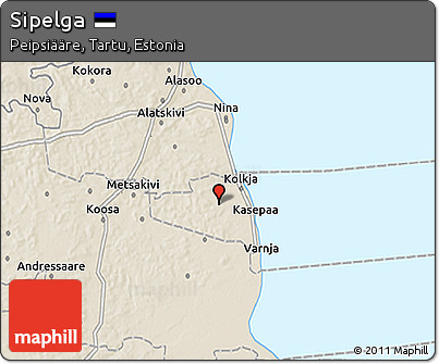 Shaded Relief 3D Map of Sipelga