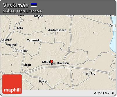 Shaded Relief 3D Map of Veskimäe