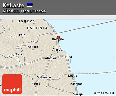 Shaded Relief 3D Map of Kallaste
