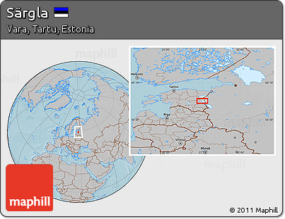 Gray Location Map of Särgla, hill shading