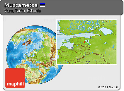 Physical Location Map of Mustametsa