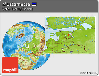 Physical Location Map of Mustametsa