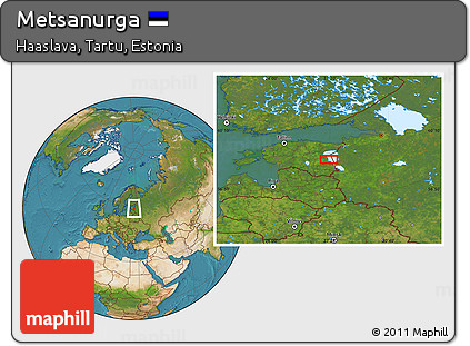 Satellite Location Map of Metsanurga