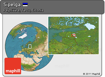 Satellite Location Map of Sipelga