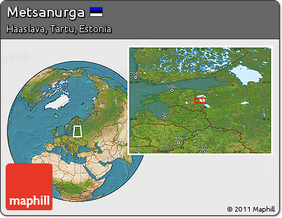Satellite Location Map of Metsanurga