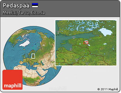Satellite Location Map of Pedaspää