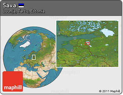 Satellite Location Map of Sava