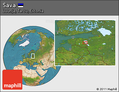 Satellite Location Map of Sava