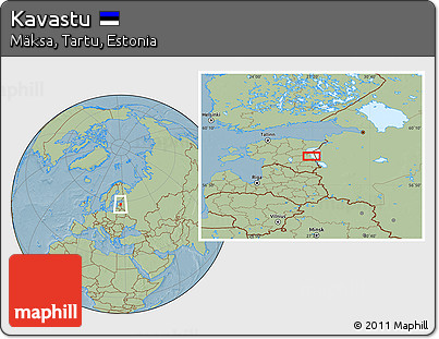 Savanna Style Location Map of Kavastu, hill shading