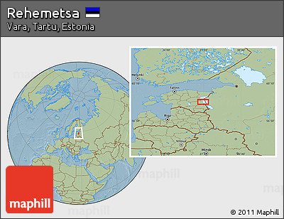 Savanna Style Location Map of Rehemetsa, hill shading