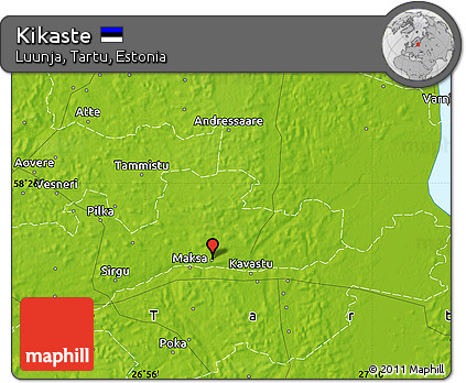 Physical Map of Kikaste