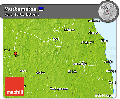 Physical Map of Mustametsa