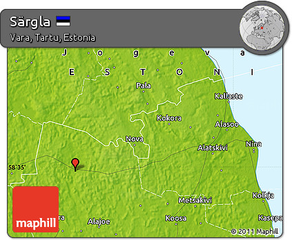 Physical Map of Särgla