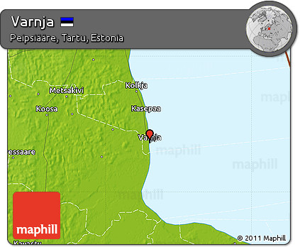 Physical Map of Varnja
