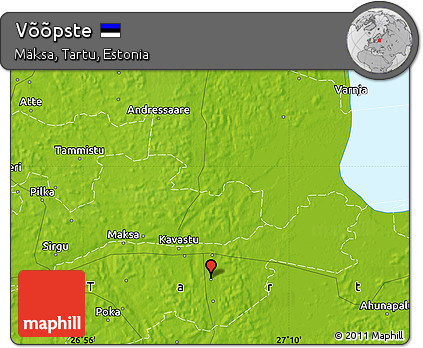 Physical Map of Võõpste