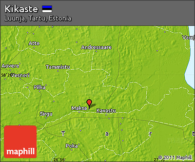 Physical Map of Kikaste