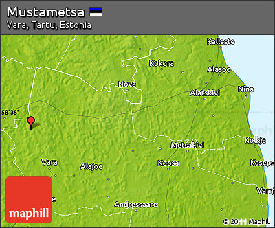 Physical Map of Mustametsa