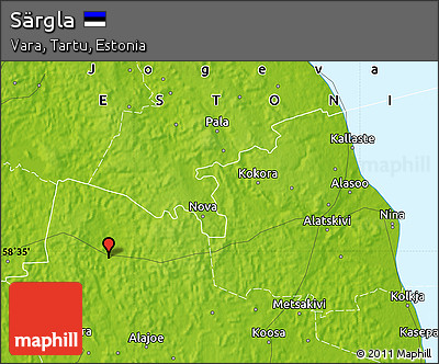 Physical Map of Särgla