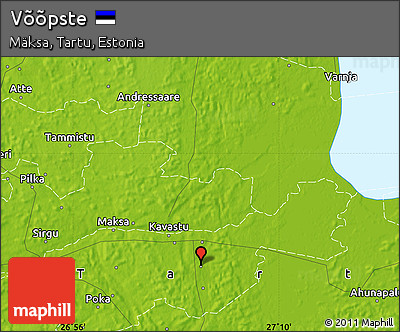 Physical Map of Võõpste