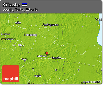 Physical Map of Kikaste
