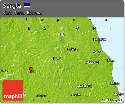 Physical Map of Särgla