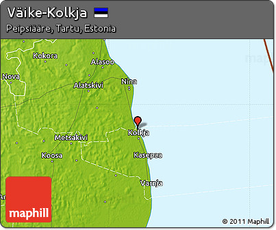 Physical Map of Väike-Kolkja