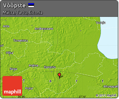 Physical Map of Võõpste